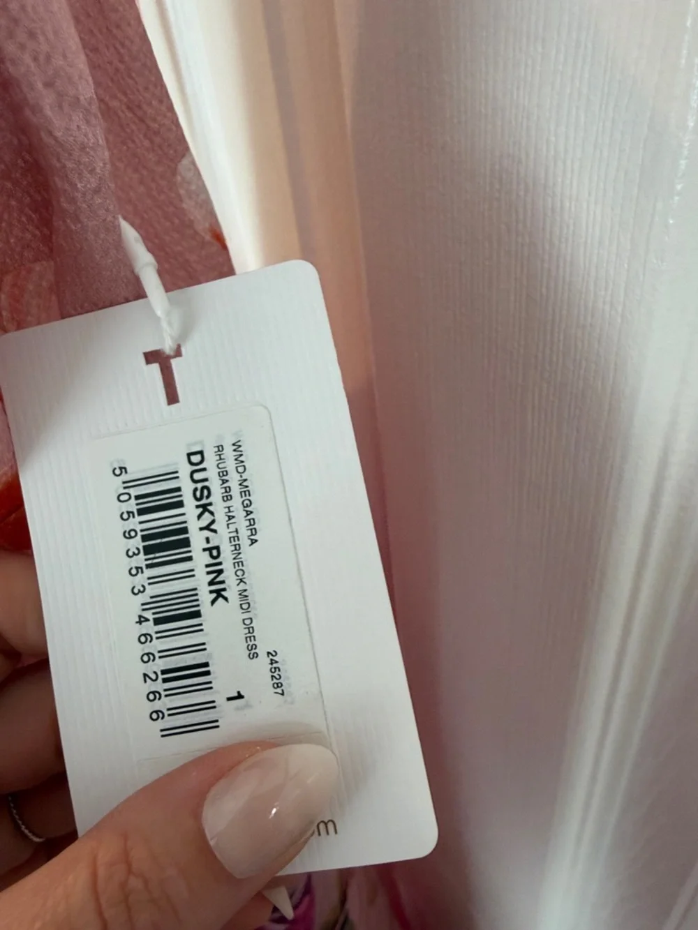 TED BAKER LONDON “Megarra” Rhubarb Halterneck Midi Dress - Picture 8 of 9